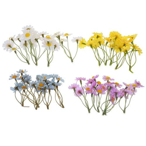 Veemoon 20 Stück Künstliche Blumen Gänseblümchen Gefälschte Sommerblumen Kleine Kunstblumen Künstliche Herbst Gänseblümchen Gefälschte Blumenstrauß Kleine Gänseblümchen Gefälschte Blumen von Veemoon