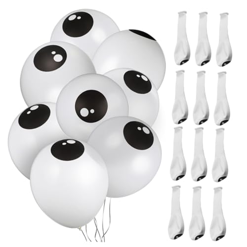 Veemoon 200 Stück Halloween-Augenballons Mini Augäpfel Fest sortiert gefälscht Pumpe halloween dekoration party dekoration Augapfel Halloween Halloween-Ballonauge Emulsion Weiß von Veemoon