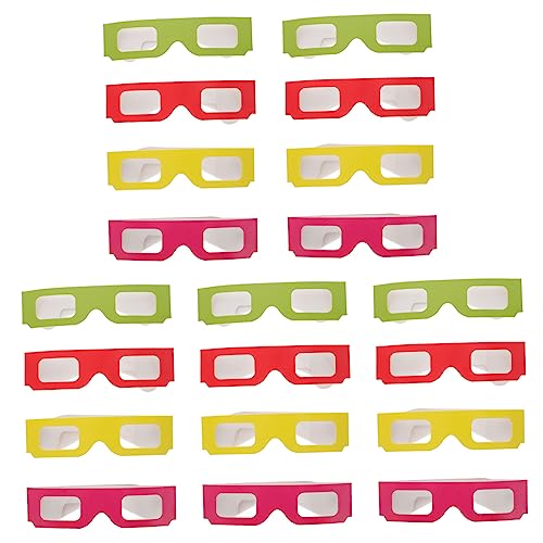 Veemoon 20st 3d-feuerwerksbrille Kindersonnenbrille 3d-brille Für Kinder Gerahmte Brille Neuartige Sonnenbrille 3d-brille Kinderbrille 3d-filmbrille Brillengestelle Quadrat Pet von Veemoon