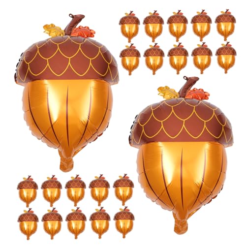 Veemoon 25 Stück Teiliges Aluminiumfolie Luftballons in Kiefernzapfen-form Große Thanksgiving Party Deko Leicht Aufblasbar Vielseitig Einsetzbar für Herbst Erntedank Fest Innen von Veemoon