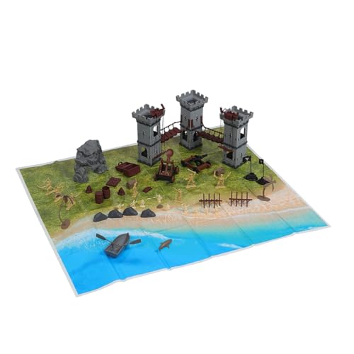 Veemoon 293 Stück Teiliges Piraten-Ritter Soldaten mit Mini-Armee Figuren und Militärischen Sandtisch-zubehör Detailreiche Kunststoff Soldaten für Geburtstagsspielzeug und Kreative von Veemoon