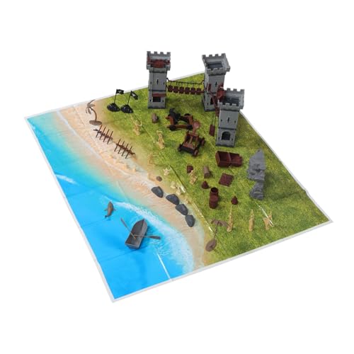 Veemoon 293 Stück Teiliges Piraten-Soldaten mit Miniaturfiguren und Schlossmodell Detailreiche Kunststoff-militärfiguren für Sammler Inklusive Zubehör für Interaktives Sandtisch-Spiel von Veemoon
