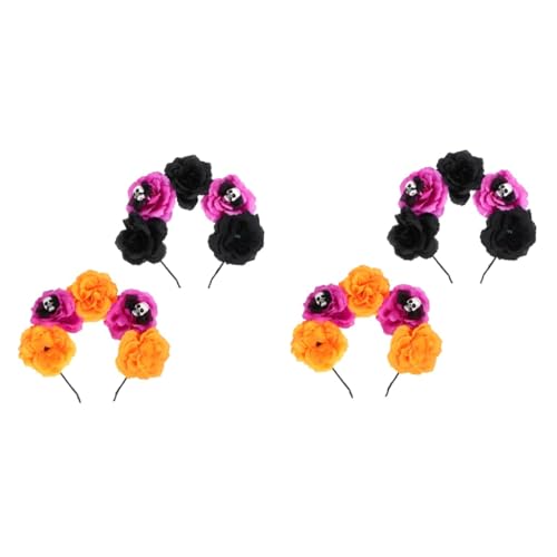 Veemoon 2er Set Halloween Blumen Stirnband – Festliches Haarschmuck Für Halloween Partys – Robustes Polyester - Ideal Für Kostüme Und Party-Gefälligkeiten Mit Dekorativen Rosen von Veemoon