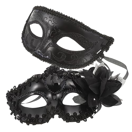 Veemoon 2stücke Halbmaske Für Halloween Venezianische Für Damen Und Für Und Maskenball Komfortabel Und Langlebig von Veemoon