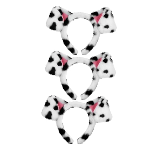 Veemoon 3 STÜCKE Teiliges Dalmatiner Ohren Stirnband Weiches Hundekostüm Zubehör für Erwachsene Bequemes Leichtes Welpenohren Haarband für Halloween Cosplay Mottopartys Veemoon 3 STÜCKE Teiliges Dalmatiner Ohren Stirnband Weiches Hundekostüm Zubehör für Erwachsene Bequemes Leichtes Welpenohren Haarband für Halloween Cosplay Mottopartys von Veemoon