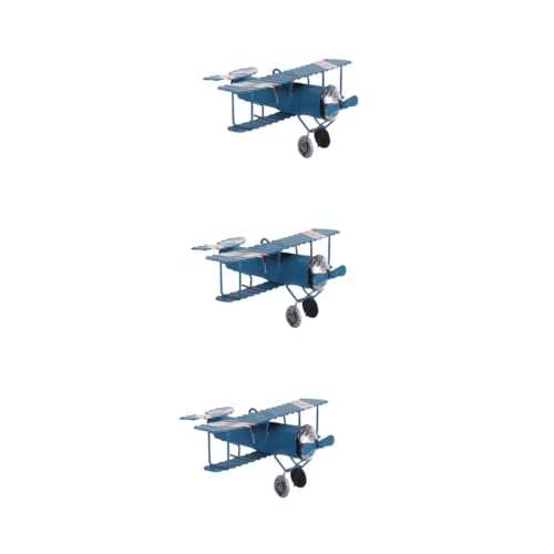 Veemoon 3 Stück Metal Flugzeug Deko Retro Airplane Modell Biplane Ornament Schreibtisch Dekoration Weihnachten Blau Vintage Handgefertigt Veemoon 3 Stück Metal Flugzeug Deko Retro Airplane Modell Biplane Ornament Schreibtisch Dekoration Weihnachten Blau Vintage Handgefertigt von Veemoon