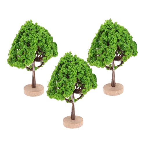 Veemoon 3 Stück Mini Simulationsbaum Mikro Landschaftsornament Modell Miniatur Straßenbäume Modellbäume Mit Sockel Waldlandschaftsbäume Miniatur Puppenhausbäume Bäume Kunststoff von Veemoon