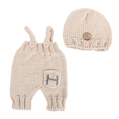 Veemoon 3 Stück Neugeborenen Kostümset mit Strickmütze Hosenträgern für Fotoshootings Handgefertigte Babybekleidung für Festliche Anlässe Liebevolle Erinnerungen Veemoon 3 Stück Neugeborenen Kostümset mit Strickmütze Hosenträgern für Fotoshootings Handgefertigte Babybekleidung für Festliche Anlässe Liebevolle Erinnerungen von Veemoon
