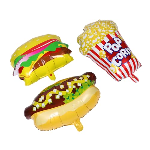 Veemoon 3stücke Geburtstagsballons Mit Hot-dog-design Picknick-ballon Mit Essensmotiven Folienballons Für Filmthemenparty Popcorn-eimer-ballon Für Partydekoration Zum Thema Lebensmittel Veemoon 3stücke Geburtstagsballons Mit Hot-dog-design Picknick-ballon Mit Essensmotiven Folienballons Für Filmthemenparty Popcorn-eimer-ballon Für Partydekoration Zum Thema Lebensmittel von Veemoon