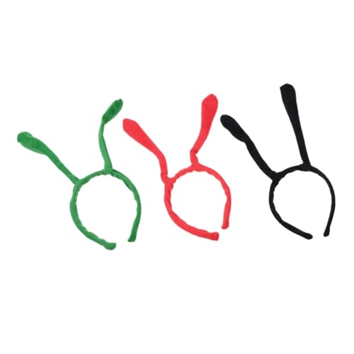 Veemoon 3 Stück Teiliges Haarreif mit Einzigartigem Bienen Antenne Design Leichte Bequeme Haarschmuck für Party Festival Stilvolle und Niedliche Kopfbedeckung in Rot Grün Schwarz von Veemoon