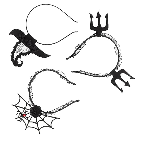 Veemoon 3 Stück Teiliges Halloween Haarreif Spinnennetz Cosplay Kopfschmuck Leicht und Bruchfest für Party Karneval Bühnenauftritt Veemoon 3 Stück Teiliges Halloween Haarreif Spinnennetz Cosplay Kopfschmuck Leicht und Bruchfest für Party Karneval Bühnenauftritt von Veemoon