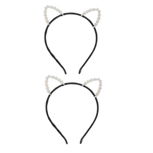 Veemoon 3 Stück Teiliges Katzenohren Haarband mit Strass und Kristallen Halloween Haarschmuck für Party Kopfbedeckung Cosplay Zubehör und Stilvolle Haaraccessoires von Veemoon