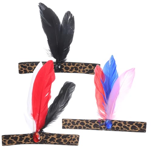 Veemoon 3 Stück Teiliges Leopardenmuster Stirnband mit Federn und Pailletten Elastisch für Frauen und Mädchen für Karneval Festival Party und Kostümzubehör Veemoon 3 Stück Teiliges Leopardenmuster Stirnband mit Federn und Pailletten Elastisch für Frauen und Mädchen für Karneval Festival Party und Kostümzubehör von Veemoon