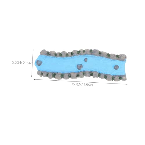 Veemoon 3 Stück Teiliges Miniatur Fluss Langlebigem Resin Detailreiche Landschaftsdekoration mit Realistischem Bachlauf Mini Garten-Ornamente für Mikrolandschaften und Feengärten von Veemoon