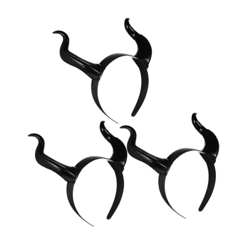 Veemoon 3 Stück Teiliges Teufelshörner Haarreif Schwarzes Halloween Kopfschmuck Accessoire Komfortabler Vielseitiger Stirnband für Karneval Cosplay Fasching und Themenpartys Veemoon 3 Stück Teiliges Teufelshörner Haarreif Schwarzes Halloween Kopfschmuck Accessoire Komfortabler Vielseitiger Stirnband für Karneval Cosplay Fasching und Themenpartys von Veemoon
