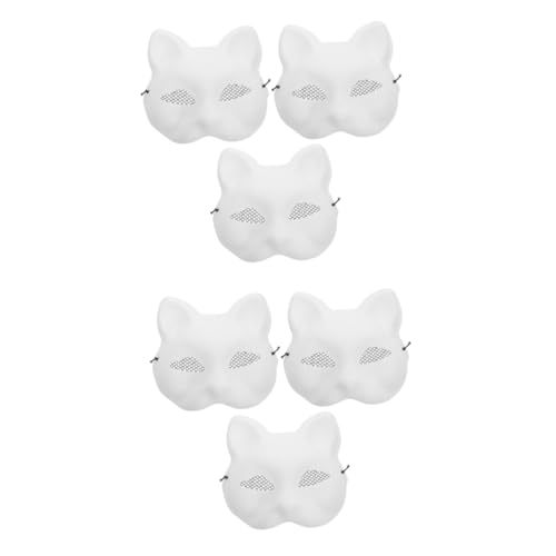 Veemoon 3 Stück Unbemalte Katzenmasken Für DIY-Projekte – Kreative Maskerade Masken Für Halloween - Karneval Und Partys Individuell Gestaltbar Ideal Für Bastelprojekte Und Spaß Mit von Veemoon
