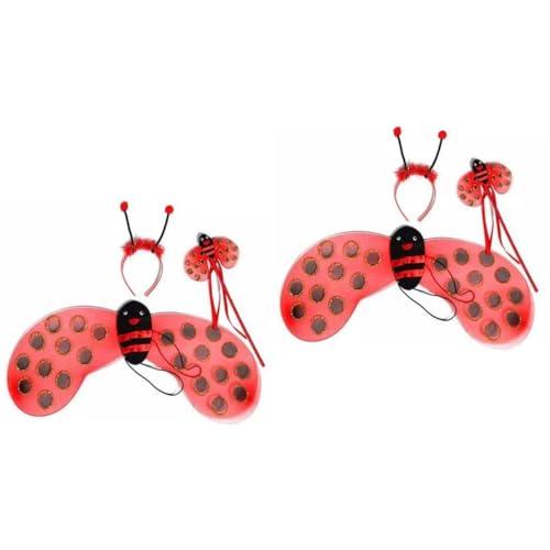 Veemoon 6stücke Teiliges Kinderkostüm-Set Roten Marienkäfer Haarschmuck Flügel Und Handstock Rollenspiel-Requisiten Für Kostümparty Und Fotografie Geeignet Für Mädchen Und Teenager Veemoon 6stücke Teiliges Kinderkostüm-Set Roten Marienkäfer Haarschmuck Flügel Und Handstock Rollenspiel-Requisiten Für Kostümparty Und Fotografie Geeignet Für Mädchen Und Teenager von Veemoon