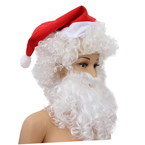 Veemoon 3-teiliges Weihnachtskostüm-Set Mit Weihnachtsmann Kopfbedeckung Gefälschter Perücke Und Weihnachtsbart Für Festliche Verkleidungen Und Cosplay Die Weihnachtsfeier Veemoon 3-teiliges Weihnachtskostüm-Set Mit Weihnachtsmann Kopfbedeckung Gefälschter Perücke Und Weihnachtsbart Für Festliche Verkleidungen Und Cosplay Die Weihnachtsfeier von Veemoon