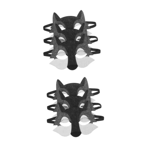 Veemoon 3er Set Wolf Halbmasks Für – Grau Filz Tiermasken Für Halloween - Kostümpartys Und Verkleiden – Ideal Für Kostümspiele Und Veemoon 3er Set Wolf Halbmasks Für – Grau Filz Tiermasken Für Halloween - Kostümpartys Und Verkleiden – Ideal Für Kostümspiele Und von Veemoon
