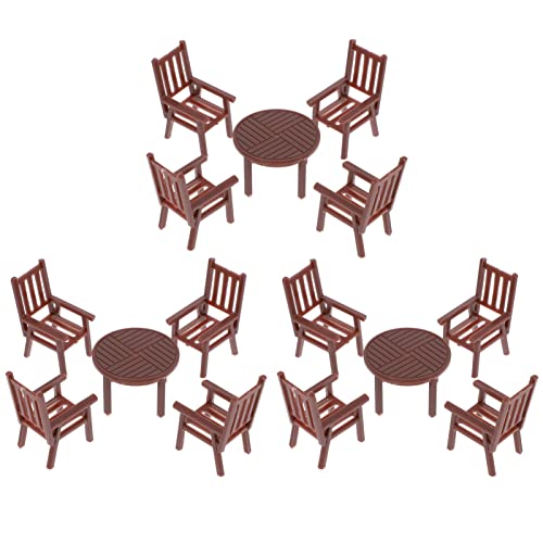 Veemoon 4 Sets Miniatur-Tisch Und Stühle 1/50 Puppenhaus-Tisch Und Stühle Puppenhaus-Möbel Für DIY- -Dekoration-Spielzeug Veemoon 4 Sets Miniatur-Tisch Und Stühle 1/50 Puppenhaus-Tisch Und Stühle Puppenhaus-Möbel Für DIY- -Dekoration-Spielzeug von Veemoon