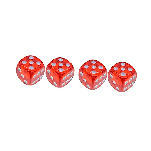 Veemoon 4 Stück 18mm Spielwürfel – Durchsichtige Rote Würfel Für Brettspiele - Backgammon Und Craps – Perfekt Für Mathe-Themenaktivitäten Und Party Gefälligkeiten Veemoon 4 Stück 18mm Spielwürfel – Durchsichtige Rote Würfel Für Brettspiele - Backgammon Und Craps – Perfekt Für Mathe-Themenaktivitäten Und Party Gefälligkeiten von Veemoon