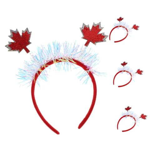 Veemoon 4 Stück Herbstkopfband mit Glänzenden Ahornblättern Irideszentes Tinsel Haarband für Thanksgiving Feiern Haaraccessoires für Festliche Anlässe und Kostüme von Veemoon