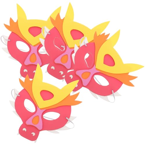 Veemoon 4 Stück Kindermaske Zum Jahr Des Drachen Tiermaske Mit Halbem Gesicht Maskenkostüm Drache Für Cosplay-maske Maskerade Maske Männer Schlafmaske Zubehör Schwanzmaske Rot Eva Veemoon 4 Stück Kindermaske Zum Jahr Des Drachen Tiermaske Mit Halbem Gesicht Maskenkostüm Drache Für Cosplay-maske Maskerade Maske Männer Schlafmaske Zubehör Schwanzmaske Rot Eva von Veemoon