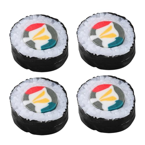 Veemoon 4 Stück Realistische Gefälschte Lebensmittel-Requisiten Sushi-Onigiri-Modelle Für Kinder Zum Spielen Von Lebensmitteln Und Zum Ausstellen Von Dekoration Gefälschtes Sushi-Modell von Veemoon