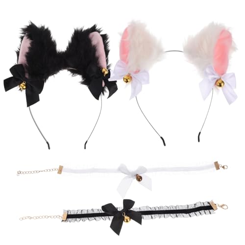 Veemoon 4 Stück Teiliges Katzenohren und Glocke Süßes Cosplay zubehör für Mädchen Verstellbar Leicht zu Tragen für Halloween Karneval und Kostümpartys Veemoon 4 Stück Teiliges Katzenohren und Glocke Süßes Cosplay zubehör für Mädchen Verstellbar Leicht zu Tragen für Halloween Karneval und Kostümpartys von Veemoon