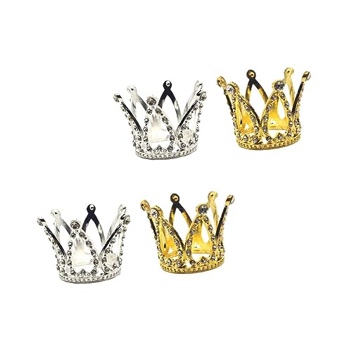 Veemoon 4 Stück Teiliges Kinderkronen Dekorative Geburtstagskronen Runde Perlen Haarreifen Funkelnde Kleine Gold und Silber als Kuchen Deko und Party Accessoire Veemoon 4 Stück Teiliges Kinderkronen Dekorative Geburtstagskronen Runde Perlen Haarreifen Funkelnde Kleine Gold und Silber als Kuchen Deko und Party Accessoire von Veemoon