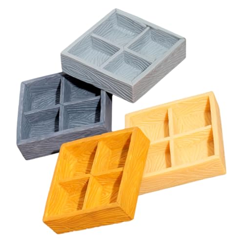 Veemoon 4 Stück Teiliges Miniatur Aufbewahrungsbox für Puppenhaus Resin Box mit Vier Fächern für Süßigkeiten und Nüsse Zubehör für Miniaturlandschaften und DIY Projekte von Veemoon