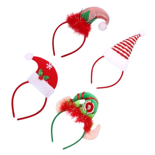 Veemoon 4 Stück Teiliges Weihnachts Haarband Kreative Santa Mütze Stirnbänder Universelle Festliches Accessoire für Erwachsene Stilvolle Weihnachtsfeier Dekoration Veemoon 4 Stück Teiliges Weihnachts Haarband Kreative Santa Mütze Stirnbänder Universelle Festliches Accessoire für Erwachsene Stilvolle Weihnachtsfeier Dekoration von Veemoon