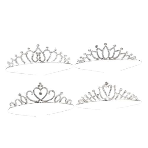 Veemoon 4 Stücke Teiliges Haarband mit Funkelnden Strass Farbenfrohes Haarschmuck für Mädchen Geeignet für Geburtstagsfeiern Tanzauftritte und Festliche Anlässe von Veemoon