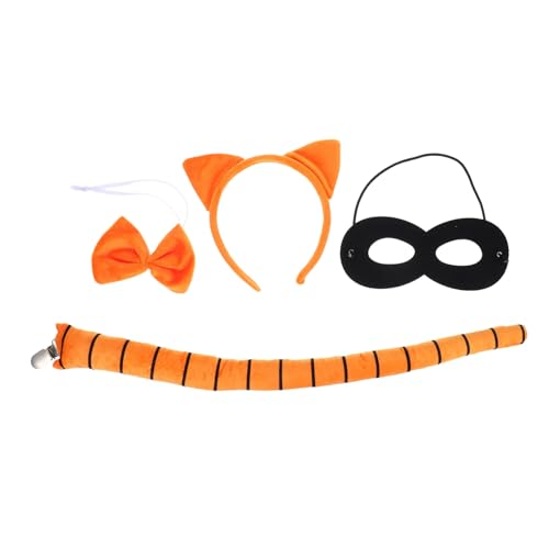 Veemoon 4-teiliges Set Katzen -ohr -stirnband -augenmaske Damen Stirnband Mit Katzenohren Katzenkostüm Für Damen Zubehör Für Katzenkostüme Cosplay-kopfschmuck Stoff Orange Veemoon 4-teiliges Set Katzen -ohr -stirnband -augenmaske Damen Stirnband Mit Katzenohren Katzenkostüm Für Damen Zubehör Für Katzenkostüme Cosplay-kopfschmuck Stoff Orange von Veemoon