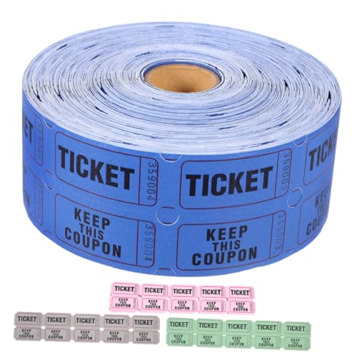 Veemoon 400 Stück Lose Karneval Fundraising Verlosung von Veranstaltungstickets Blaue Tombola-Tickets Ticket The Eintrittskarte für Veranstaltungen Tickets Etiketten Papier von Veemoon