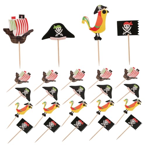 Veemoon 48 Stück Piraten-geburtstagskuchenaufsätze – Öko-picks Für Partydekorationen Halloween Hochzeit Veemoon 48 Stück Piraten-geburtstagskuchenaufsätze – Öko-picks Für Partydekorationen Halloween Hochzeit von Veemoon