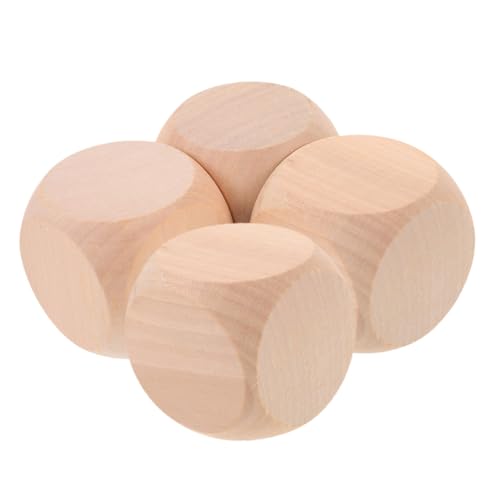 Veemoon 4er Set Blanko Holzwürfel 57mm – Natürliche - Unbemalte Holzbausteine Zum Kreativen Gestalten - Basteln Und Für – Ideal Für DIY Projekte Und Holzspielzeug von Veemoon