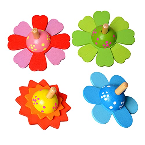 Veemoon 4er Set Holz Kreisel – Bunte Spinning Tops Für - Pädagogisches Für Kindergarten Und Partys - Ideale Geschenkidee Für Kleine Entdecker von Veemoon