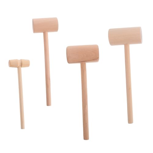 Veemoon 4er Set Mini Holzhammer Für - Schläger Zum Zerschlagen Von Schokolade-Herzen Lernspielzeug Für Kreative Spiele Und Aktivitäten Ideal Für Partys Und Anlässe von Veemoon