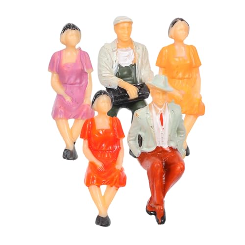 Veemoon 5 Stück Maßstab Realistische Sitzende Figuren Für Architektur Diorama Modellbau Mit Detailgetreuer Bemalung von Veemoon