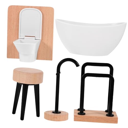 Veemoon 5-teiliges Puppenhaus-Badezimmer Set Mit Mini Badewanne Toilettensitz Und Zubehör Für Kreatives – Ideal Für Puppenhaus Liebhaber Und Miniatur Enthusiasten Veemoon 5-teiliges Puppenhaus-Badezimmer Set Mit Mini Badewanne Toilettensitz Und Zubehör Für Kreatives – Ideal Für Puppenhaus Liebhaber Und Miniatur Enthusiasten von Veemoon