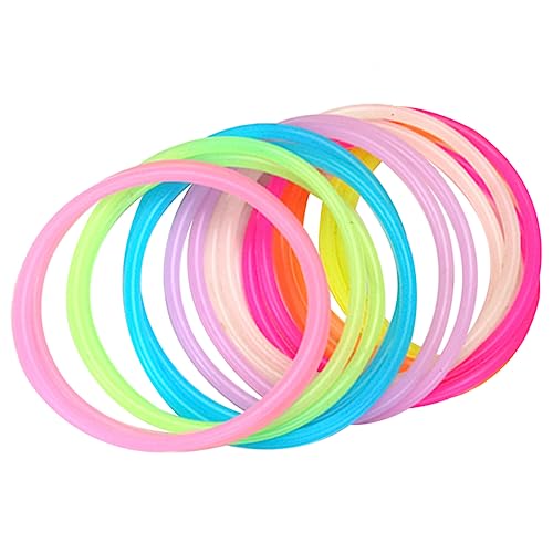Veemoon 50 Stück Leuchtende Silikon Armbänder Im Regenbogen-Design – Perfekte Haargummis Und Party-Accessoires Für 80er Jahre Mottopartys Die Im Dunkeln Strahlen Veemoon 50 Stück Leuchtende Silikon Armbänder Im Regenbogen-Design – Perfekte Haargummis Und Party-Accessoires Für 80er Jahre Mottopartys Die Im Dunkeln Strahlen von Veemoon