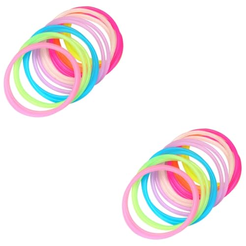 Veemoon 50 Stück Silikon Armbänder Im Regenbogen-Design – Leuchtende Gelee-Armbänder Für 80er Jahre Partys – Ideal Als Partyaccessoires Oder Haargummis – Glühende Effekt Im Dunkeln Veemoon 50 Stück Silikon Armbänder Im Regenbogen-Design – Leuchtende Gelee-Armbänder Für 80er Jahre Partys – Ideal Als Partyaccessoires Oder Haargummis – Glühende Effekt Im Dunkeln von Veemoon