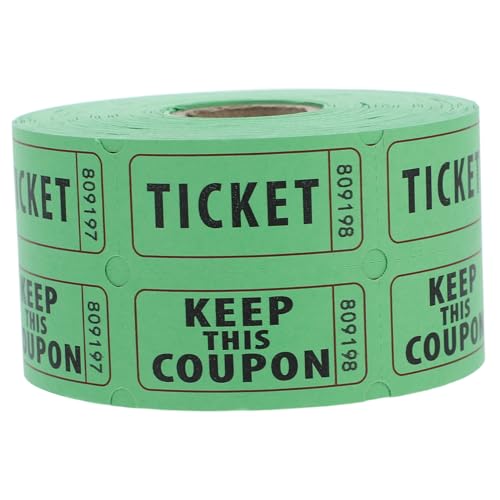 Veemoon 500 Stück Lotterielose Auf Rolle Doppel Tombola Lose Tombola Preise Gefälschte Lotterielose Ticket Für Tombolas Weihnachts Tombola Lose 170 G Doppel Offset Papier Hellgrün von Veemoon