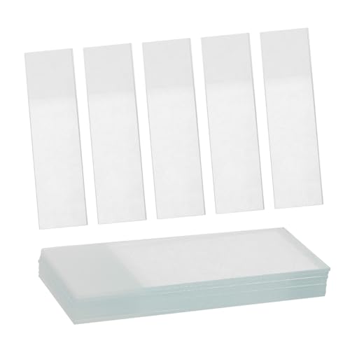 Veemoon 50 Stücke Mikroskop Glas Objektträger Blank Mikroskop Zubehör von Veemoon