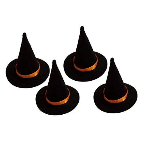Veemoon 6 Stück Mini Hexenhüte Für Halloween - Schwarze Weinflaschen-Abdeckung Und Dekoration Perfekte Halloween Gastgeschenke Und Tischdekoration von Veemoon