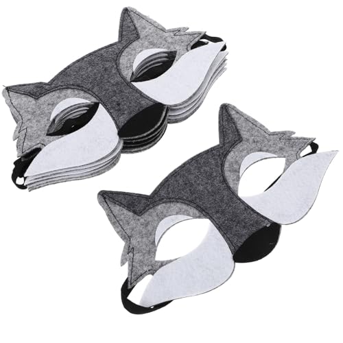 Veemoon 6 Stück Oberfläche aus Vliesfilz Rätsel Nase Cosplay-Fuchs Tiere Halloweenkostüm Gesicht halloween costume halloween kleidung gruselige Halloween-Maske Maskerade Fuchsmaske gefühlt von Veemoon