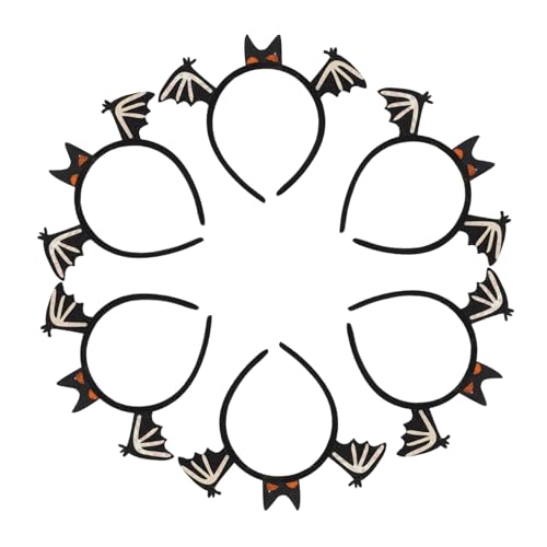 Veemoon 6 Stück Teiliges Halloween Haarband mit Fledermausflügeln Leichtes Party haarschmuck Accessoire für Frauen Originelles Kostüm Stirnband für Halloween party Cosplay und von Veemoon