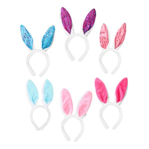 Veemoon 6 Stück Teiliges Hasenohren Haarband mit Glänzenden Plüschohren Verstellbar und Leicht für Party Cosplay Karneval und Ostern Geeignet für Erwachsene Veemoon 6 Stück Teiliges Hasenohren Haarband mit Glänzenden Plüschohren Verstellbar und Leicht für Party Cosplay Karneval und Ostern Geeignet für Erwachsene von Veemoon
