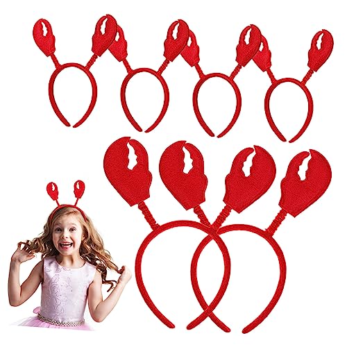 Veemoon 6 Stück Teiliges Krabben Lobster Stirnband Cosplay Haaraccessoire für Damen Leichtes Party Kostüm Wiederverwendbar Komfortabel und für Karneval und Geburtstag von Veemoon